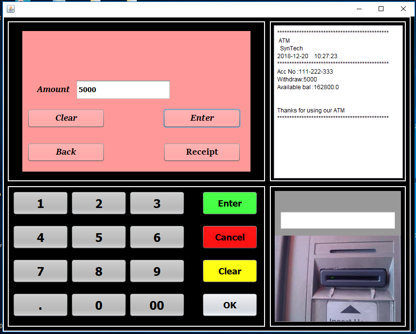 Atm system project in java using web services with source code