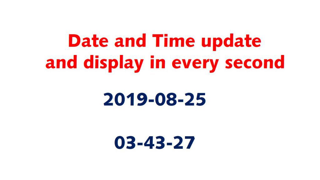 how to display date and time in java which can auto-update every second